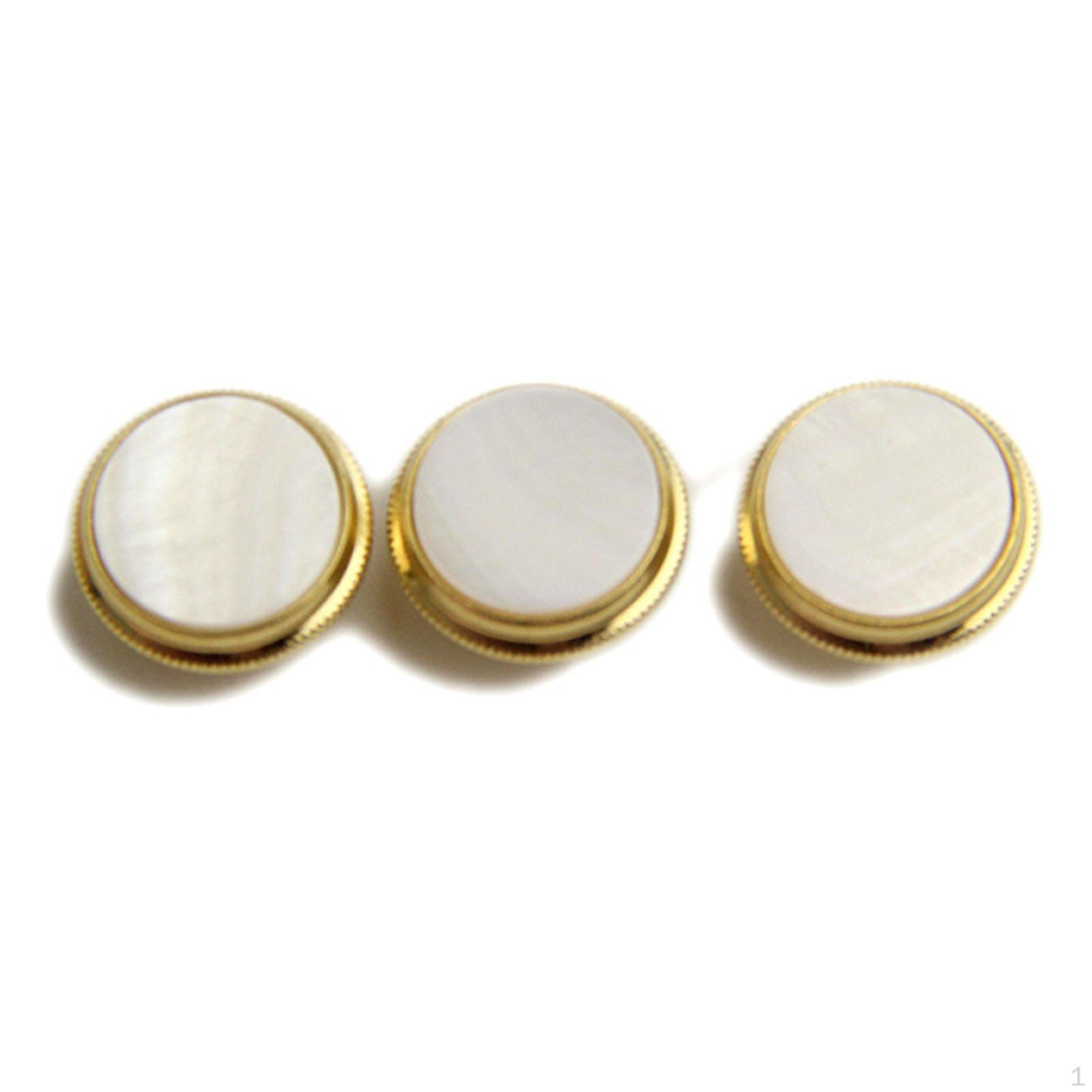 3 штуки клапана для трубы, легко устанавливаемые медные кнопки, крышки для клавиш для концертов и сцены. White