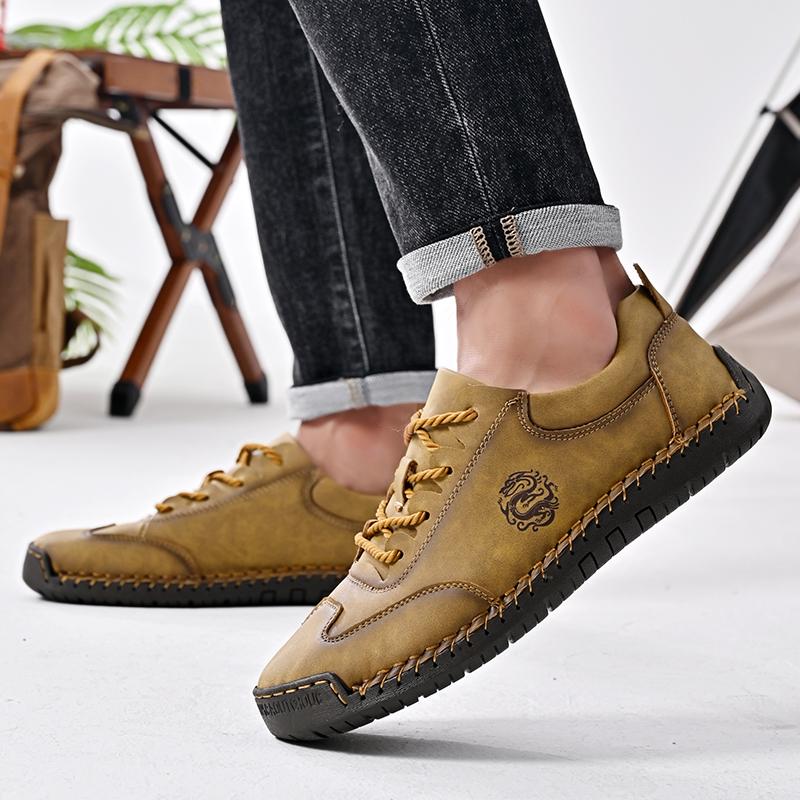 38-48 Scarpe da Uomo Oversize Fatte a Mano in Pelle, Scarpe Casual Basse Scarpe Casual alla Moda in Pelle