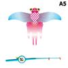 Children Kite Toy Cartoon Eagle Foldable Mini Plastic Toys Kite Hand Brake Fishing Rod Butterflies Movable Wings Outdoor Toy