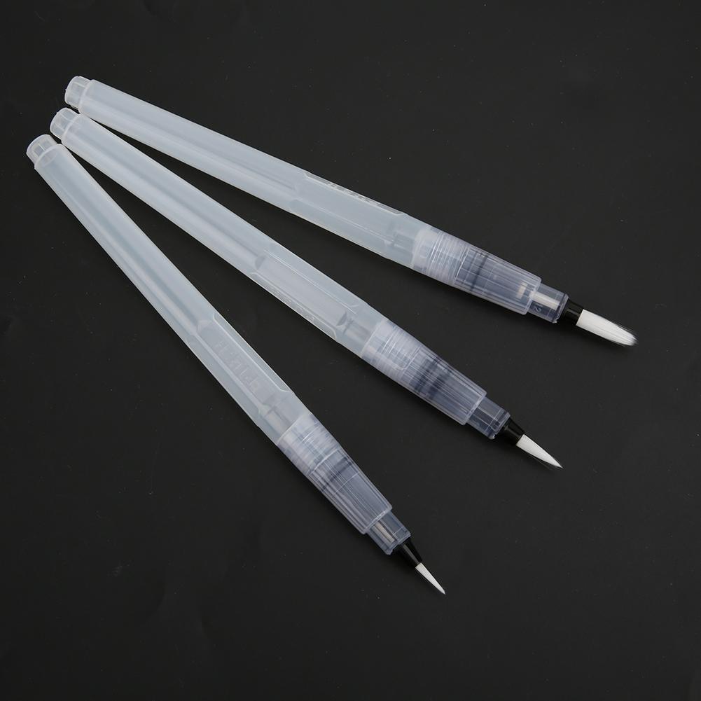 3pcs Artist Water Storage Soft Brush Pen Watercolor Painting Drawing Paintbrush Art Supplies