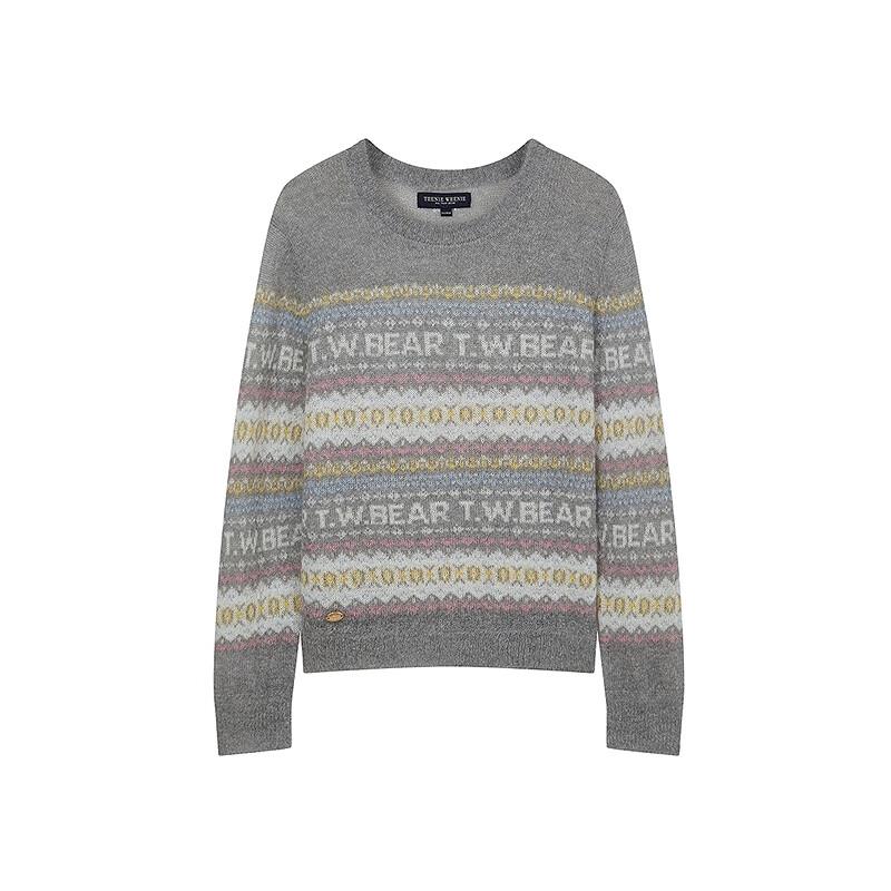 Teenie Weenie Women's Mohair Blend Jacquard Sweater