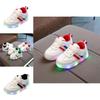 Brightly Luminous Sneakers For Toddlers Featuring Unique Striped Design And Led Lights