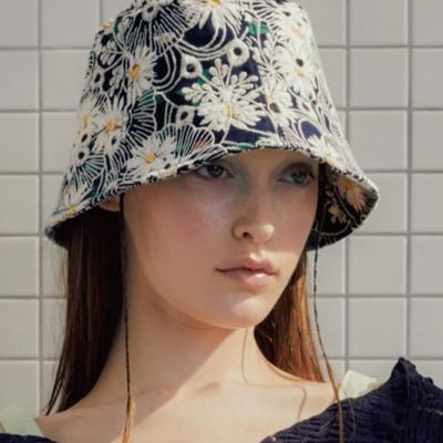 Poesiedame FLORAL APPLIQUE BUCKET HAT