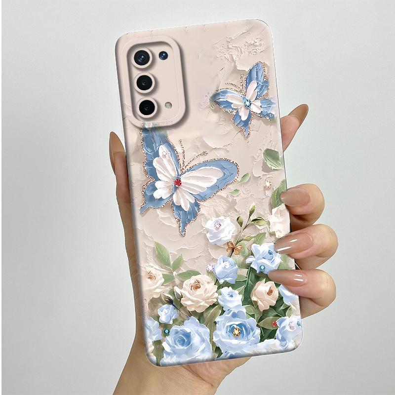 For OPPO A74 5G A54 5G Case A93 5G Capa Silicone Soft Phone Funda CPH2197 CPH2195 CPH2263 Painted Printed Protective Back Cover