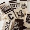 5 Pairs Men's Socks Mid Length Socks Printed Autumn Winter Sports Socks For Men Breathable Sweat Wicking Versatile Socks