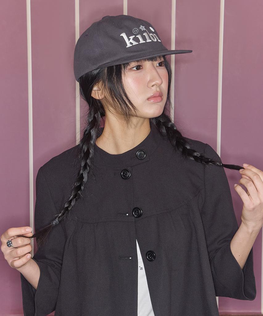 Kiibi Logo Button Cap Black
