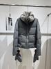 Max-M Premium Simple Goose Down Jacket Women's Rise Rabbit Fur Fur Collar Gloves Warm Bread Down