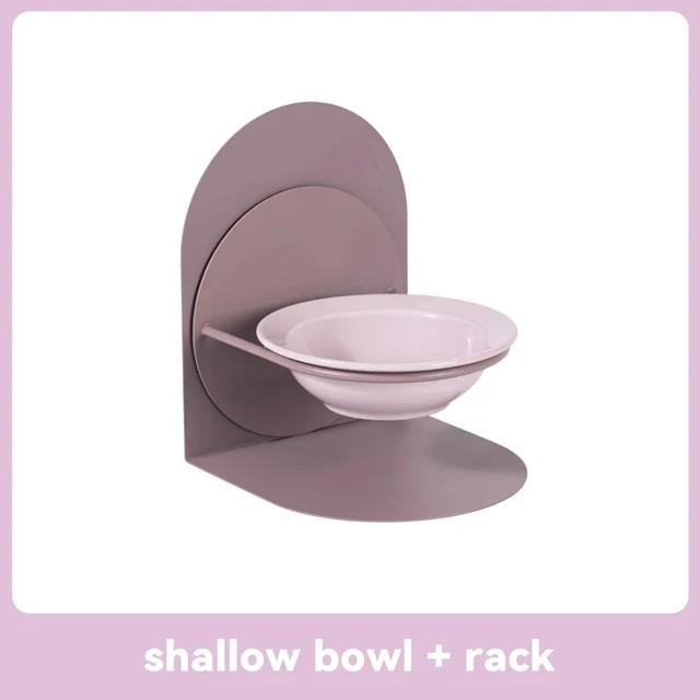

OUZEY Magnetic Adsorption Removable Pet Cat Dog Bowl Protect Cervical Spine and Prevent Tipping Pet Cats Feeding And Water Bowl фіолетовий