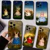 Vintage Rabbit Aristocrat Phone Case Silicone Soft For IPhone 17 16 15 14 13 12 11 X XR Plus Pro Max Plus