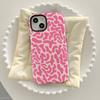 Popular pink irregular texture mobile phone case iPhone12 matte two-in-one film case iPhone17