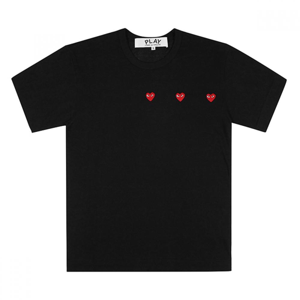 

Comme Des Garcons Ax T337 051 1 p1T337 1 Play Play Тройное Сердце Waffen Обычная футболка с коротким рукавом AX-T337-051 1 (XL)