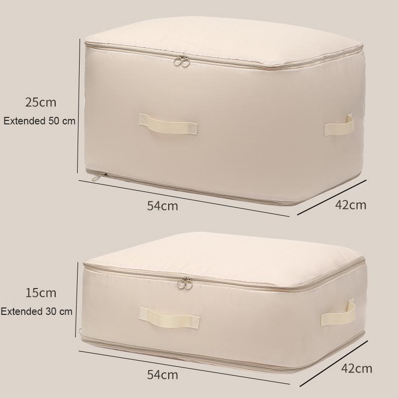 Large Capacity Quilt Storage Bag Bedroom Cloth Compression Bag Duvet Storage Bag Wardrobe Organizer Save Space Compressible Bag