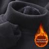 Men Thickened Turtleneck Sweater Fleece Lined Pullover Sweater Warm Knitted Long Sleeve Top Casual Loose Fit