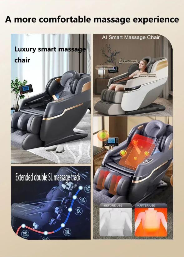 3 Years Warranty 4D 8 Presumed Point Massage Track Massage Chair Zero Gravity Massage Armchair Full Body Airbag Massage Sofa Touchscreen Office