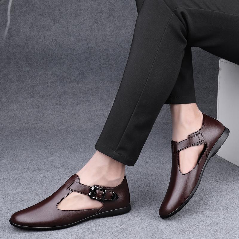 Men's New Summer Breathable Men's Sandals Fashion Trend Beach Shoes Slippers Sandals Mens Sandals Summer Genuine Leather Sandals