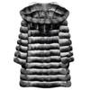 Eco-Friendly Women's Faux Fur Hooded Coat - Warm, Casual, Mid-Length Winter Jacket