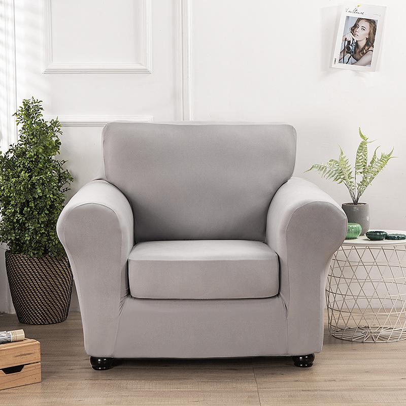 Solid Color Elastic Sofa Cover American Combination Sofa Cushion Cover Single and Double Three-person Universal All-inclusive Sofa Cover