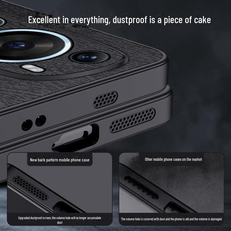 Coque souple de protection à motif écorce pour Huawei P60 Art/P50 Pro/P40/P30