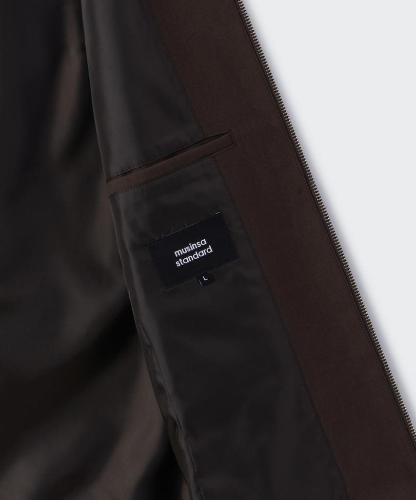 Musinsa Standard Woolish Over-Shoulder Minimal Jacket [Brown]
