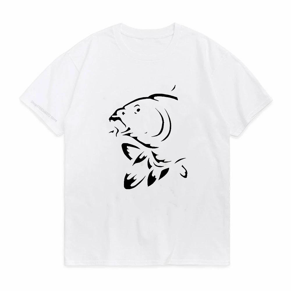 Funny Fishinger Carp Fish Fisherman Sporter T Shirts Men Summer Fashion Harajuku Short Sleeve O Neck Streetwear Tshirts
