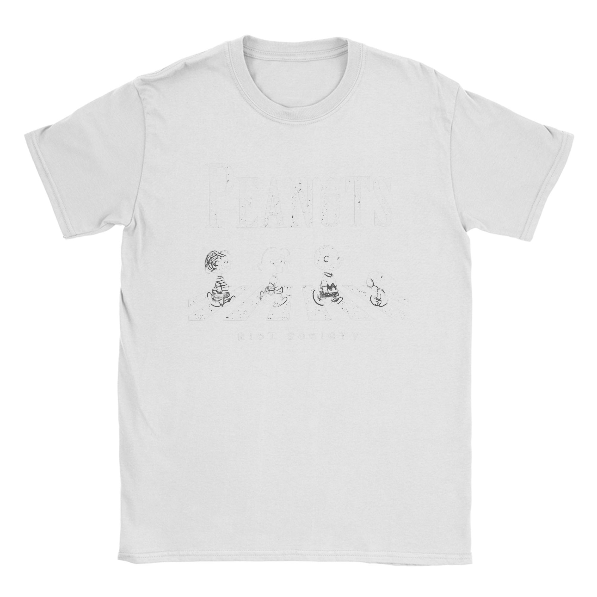 XIXI Fashion Heren Snoopying Abbey Road World Tour T-shirt Katoenen Kleding Vintage Korte Mouw Ronde Hals T-shirts Cadeau Idee T-shirt L