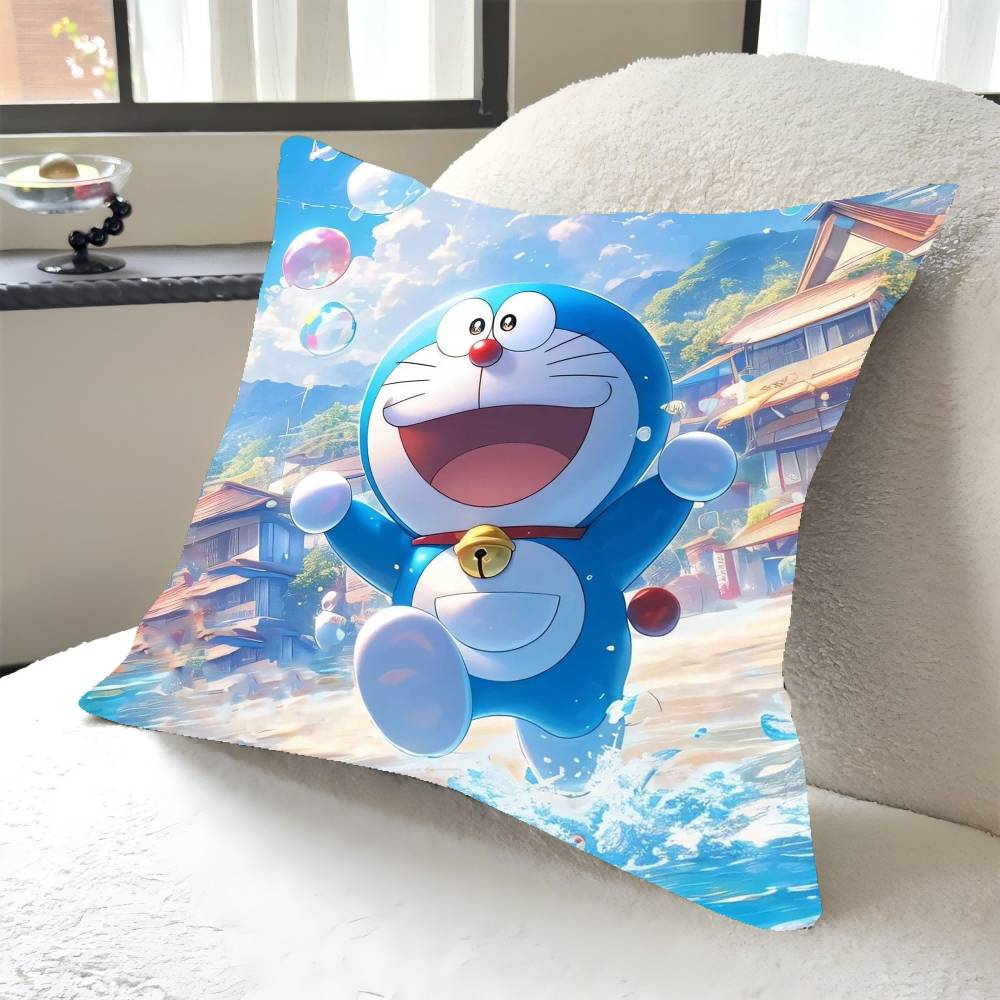 1PC Cute cartoon Doraemon Pillow Case Square Bedroom Sofa Leisure Comfort Cushion Car Home Decoration
