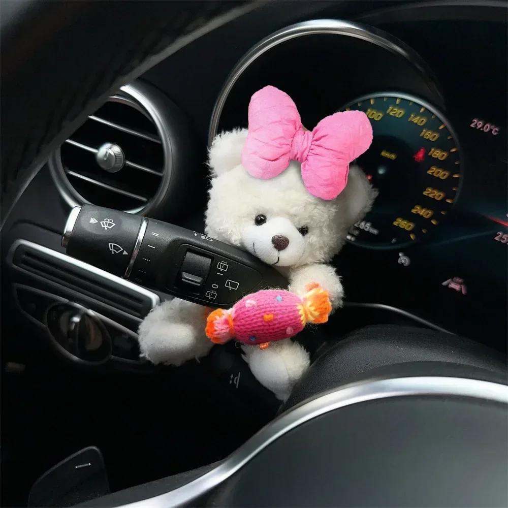 Zubehör zur Dekoration des Autogangschalthebels, niedliche Blinkerpuppen, Scheibenwischerpuppen, Rückspiegelornament, Auto-Internet-Prominenter