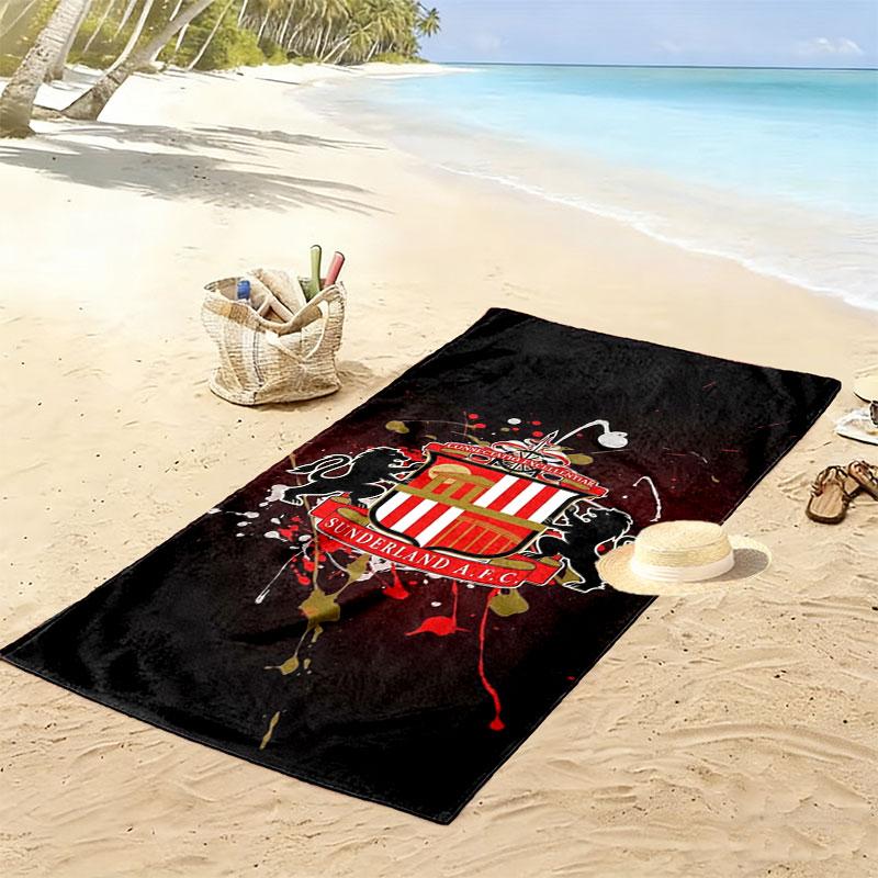 Sunderland A.F Print Beach Towel, Large Soft Quick Dry Towel for Beach Camping Swimming