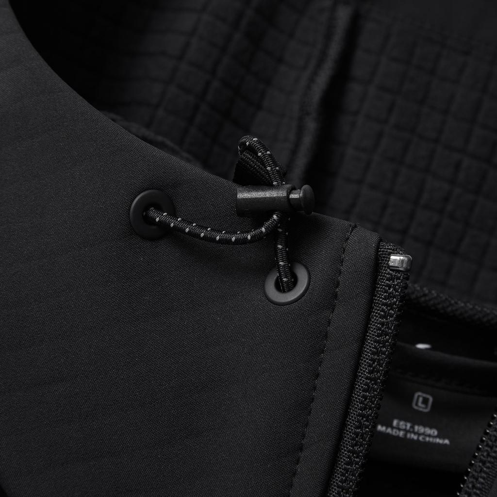 Li-Ning Lettuce Edge Water-Resistant Windproof Fleece-Lined Warm Outdoor Casual Versatile Climbing Jacket Unisex Jacket Black AFDU939-2