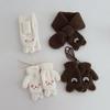 Cute Plush Baby Gloves Bear Embroidered Toddler Mittens Winter Thick Warm Cashmere Kids Full Finger Gloves