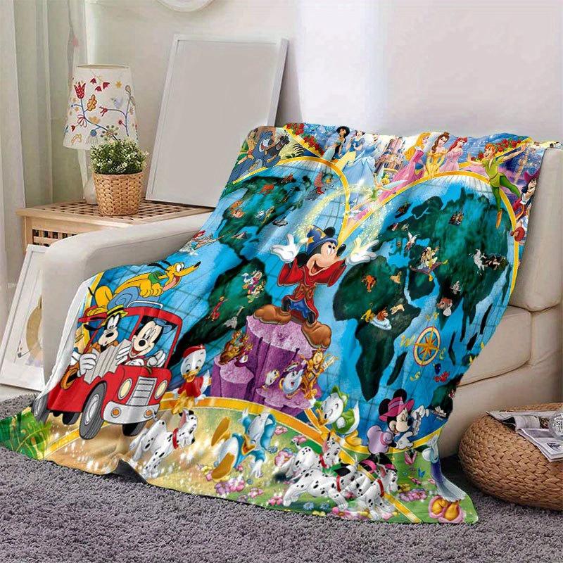 

1pc Mickey Mouse and Minnie Flannel Throw Blanket - Soft, Cozy, And Versatile For All Seasons - Perfect For Couch, Bed, Office, And Travel C 100x150cm