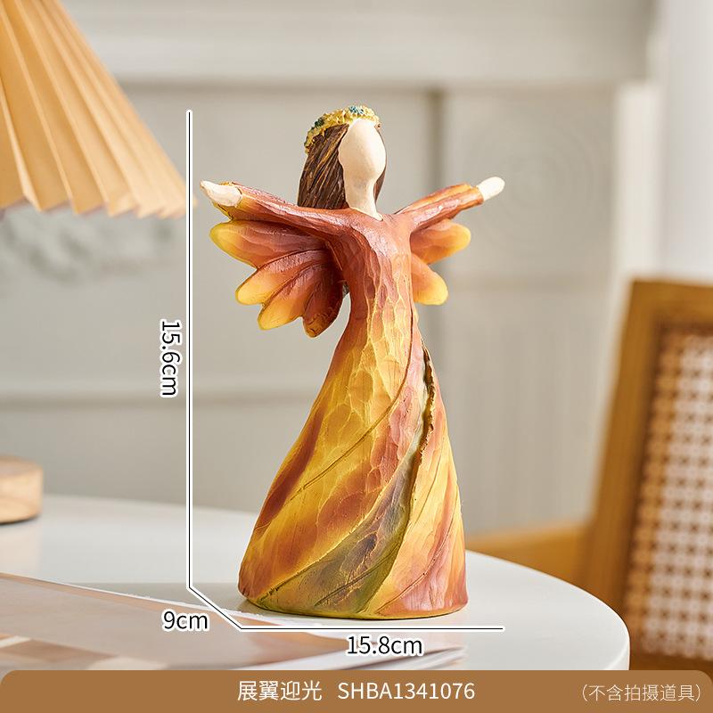 

Vintage Americana Angel Girl Sculpture Resin Figurine Home Living Room Office Table Decor Craft Collectible