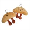 Small Gift Cute Cartoon Croissant Plush Pendant Soft Bread Doll Keychain Backpack Bag Decor Ornament