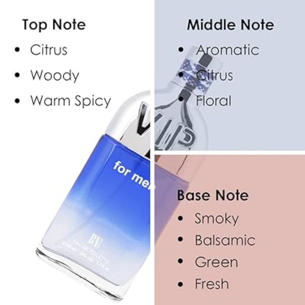 BN Parfums VIP Premium Scent, Fresh & Soothing Fragrance, Long Lasting Perfume Spray For Men, 100ml