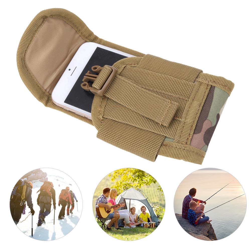 Outdoor Multi Functional EDC Waist Pouch Molle Belt for 4.5inch Mobile Phone Bag with Buckle(Camouflage )