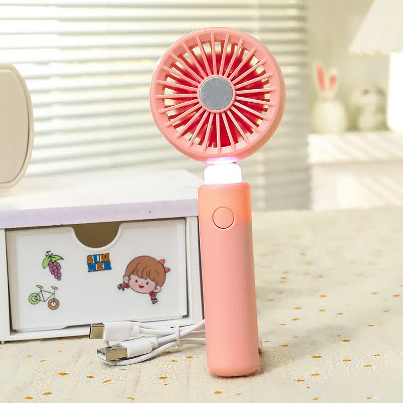 Portable Handheld Fan with LED Light