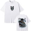 Anime Demon Slayer Tomioka Giyuu Double Sided Print T-shirt Men Women Clothing Cartoon Oversized T Shirts Man Casual Cotton Tees