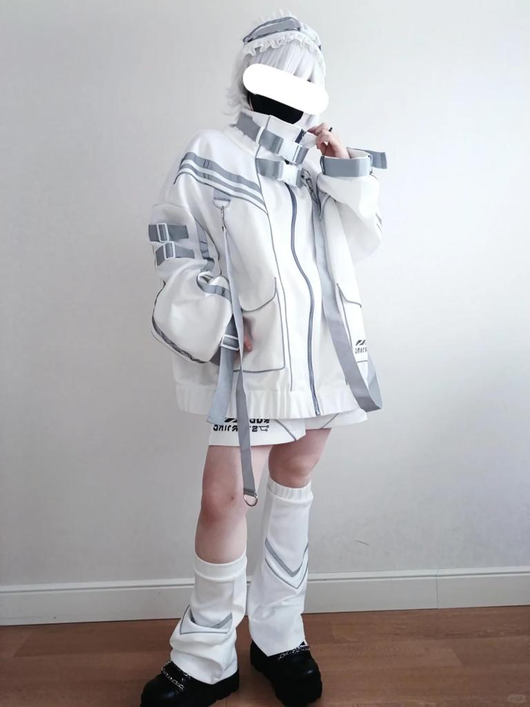 XHSUKADO Functional Thick Angel Unisex Hoodie for Men and Long Y2K Sickly Loose Removable Size L Sportswear, Punk, Subculture, Style, Zip-Up Women,