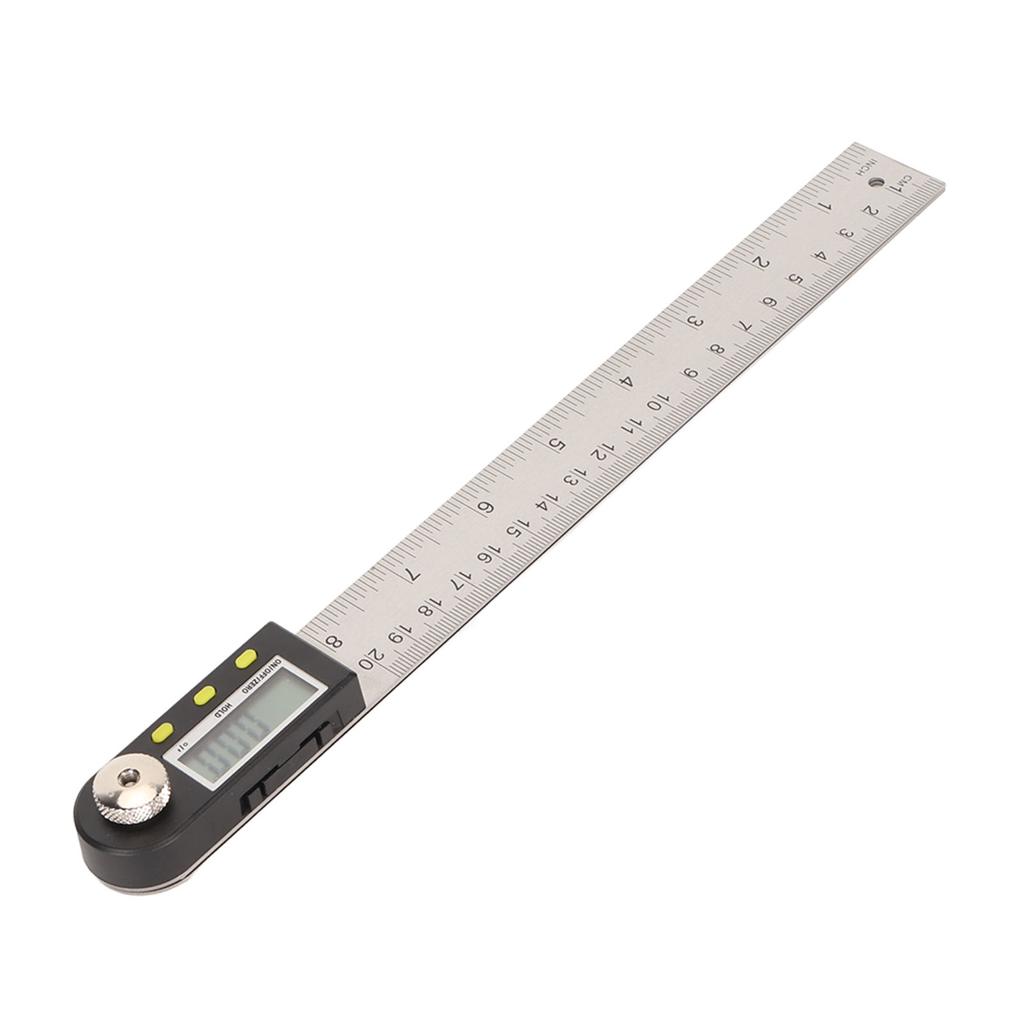 Digital Angle Ruler 200mm 0 to 360 Degree Stainless Steel Lock Function Angle Measuring Tool for Woodworking Craft DIY
