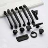 2pc Black Handles for Furniture Cabinet Knobs and Kitchen Drawer Pulls Cupboard Aluminium Alloy