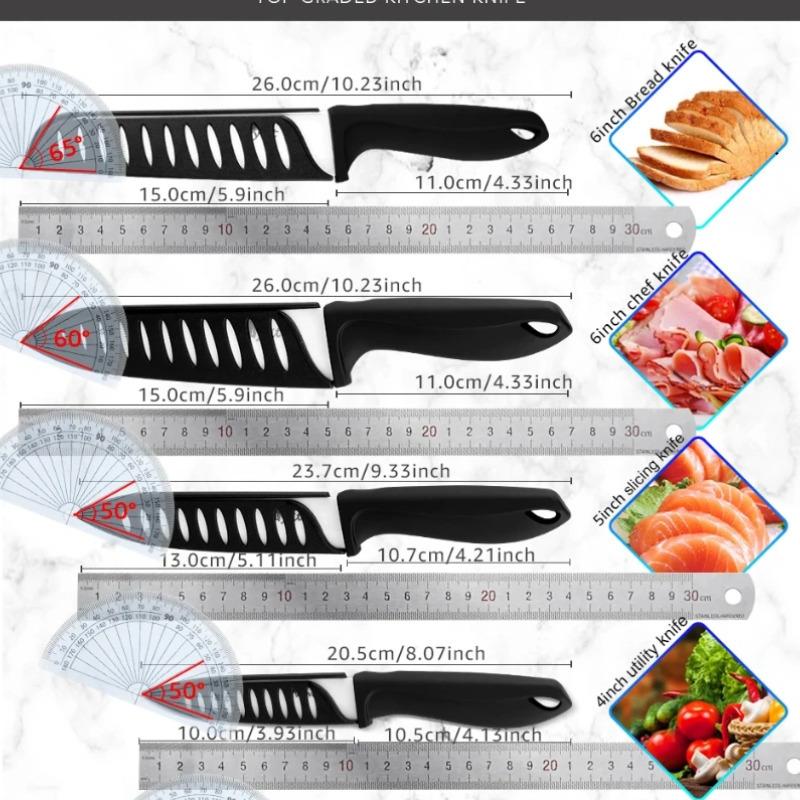 Ceramic Knife 3 4 5 6 Inch Sharp Kitchen Chef Knives Utility Slicer Paring Serrated Bread Meat Cleaver with Sheaths Black Blade