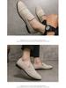 Men's Formal Leather Slip-On Loafers for Business, Mesh Nightclub, Hairstylists, and Driving.