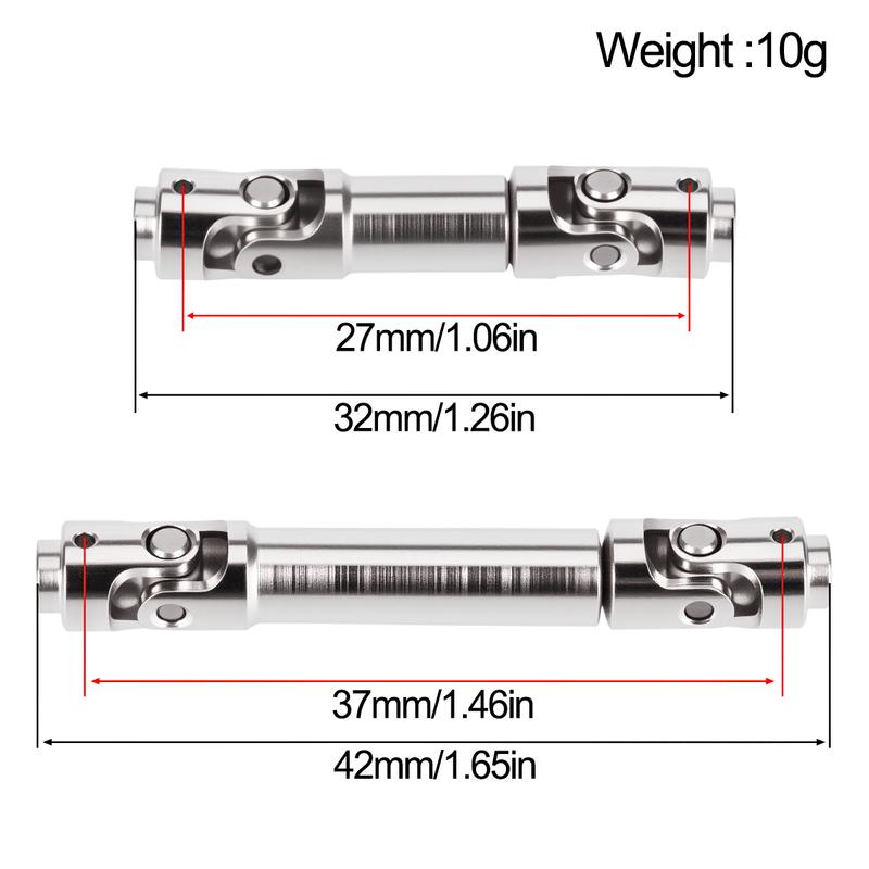 1Pair Stainless Steel Drive Shafts Driveshaft for AXIAL SCX30 1/30 RC Crawler Cars Upgrade Parts