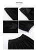 Baisiwang Women's Black High-Waisted A-line Winter Skirt - Slimming, Fluffy, Loose, Mid-Length