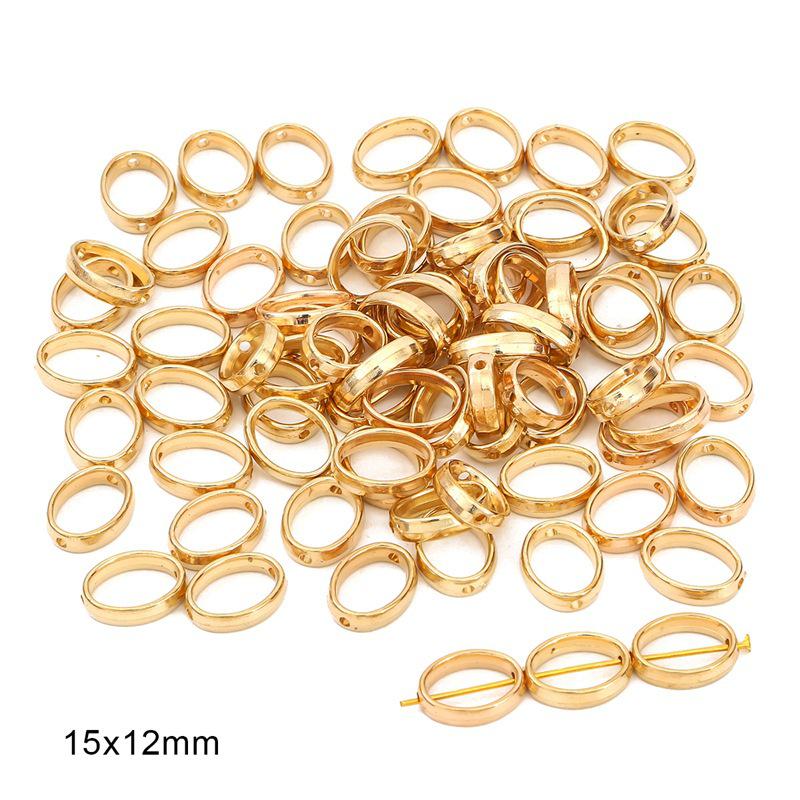 Multi-Size Electroplated CCB Plastic Large-Hole Beads for DIY Jewelry Crafting