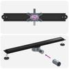2 In 1 Shower Drain with 360 Degrees  Siphon Black 80 Cm Stainless Steel 304