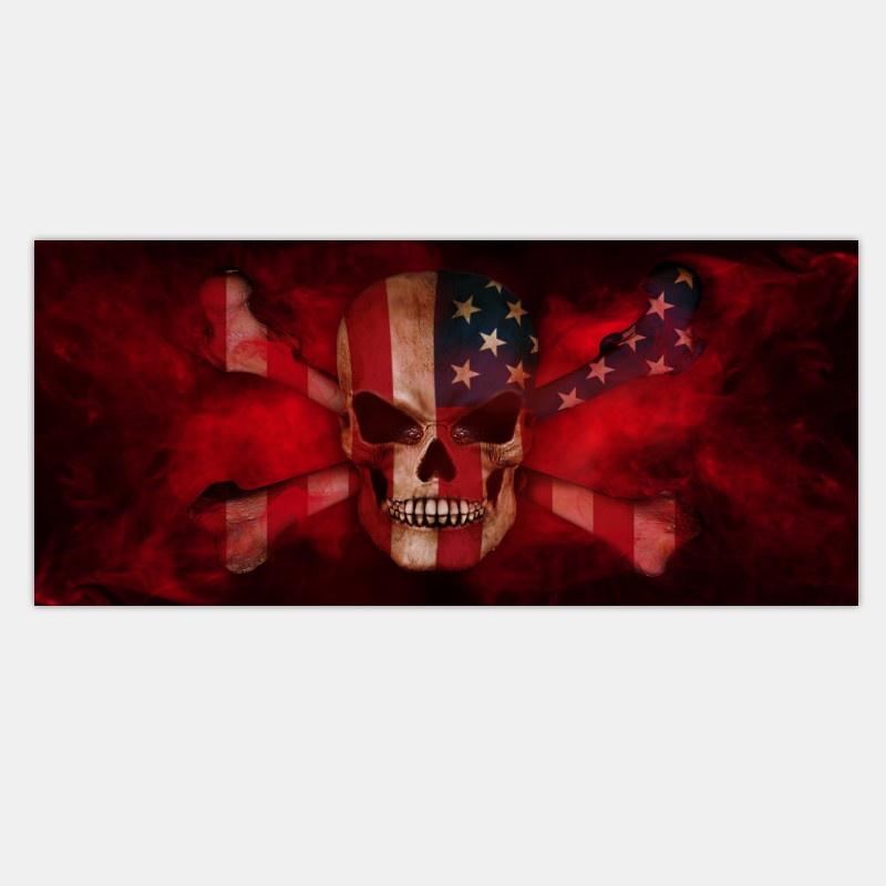 Hochwertiger Totenkopf-Druck Heckgrafik Aufkleber für Auto LKW SUV Van Dekoration