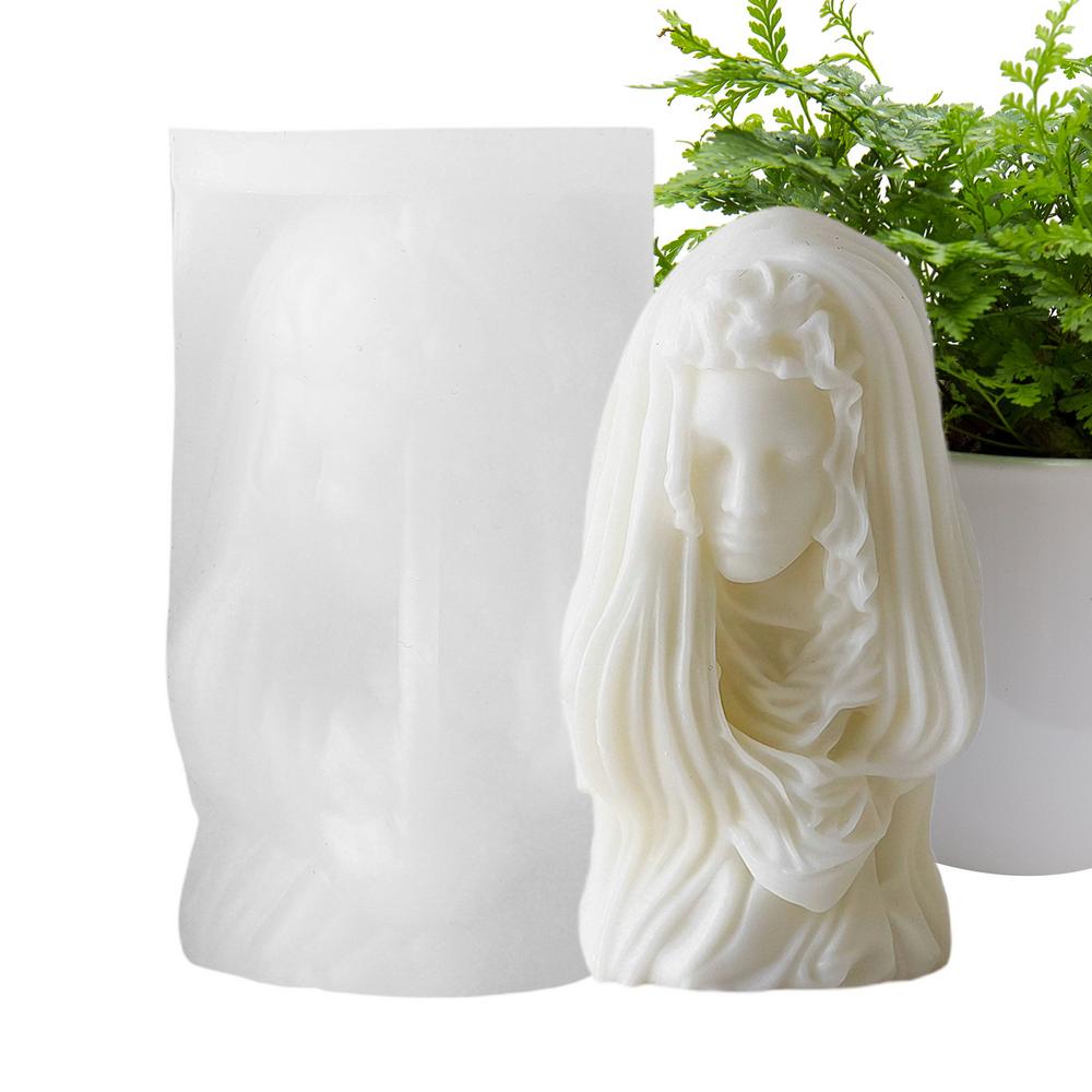 

Портретная свеча Форма многоразовая в форме девушки силиконовая форма ручная работа изготовление свечей принадлежности для настольного декора изготовление аксессуары для