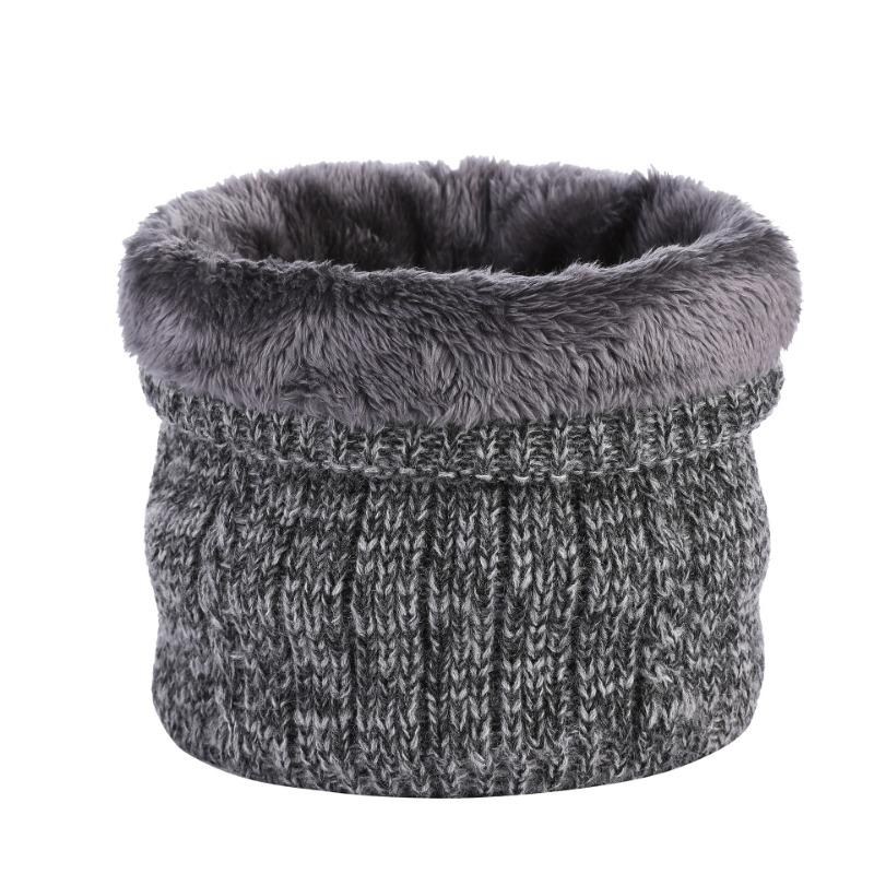 Autumn and Winter Double-layer Velvet Scarf Solid Color Outdoor Couple Riding Warm Neck Cover Neck Cover