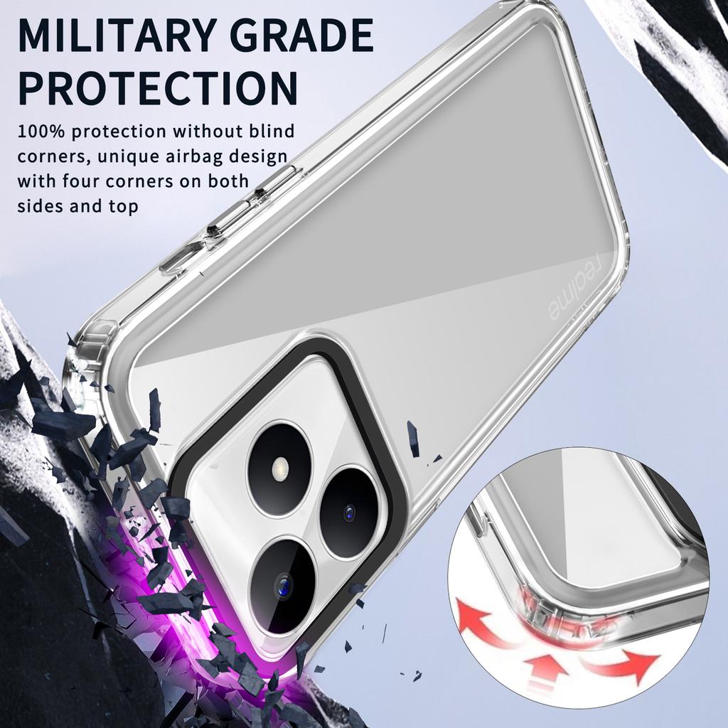 Dustproof Phone Cover for Realme C53 (Global)/Realme Narzo N53 4G Shell HD Clear PC+TPU Case